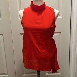 Monteau Orange Sleeveless Blouse
